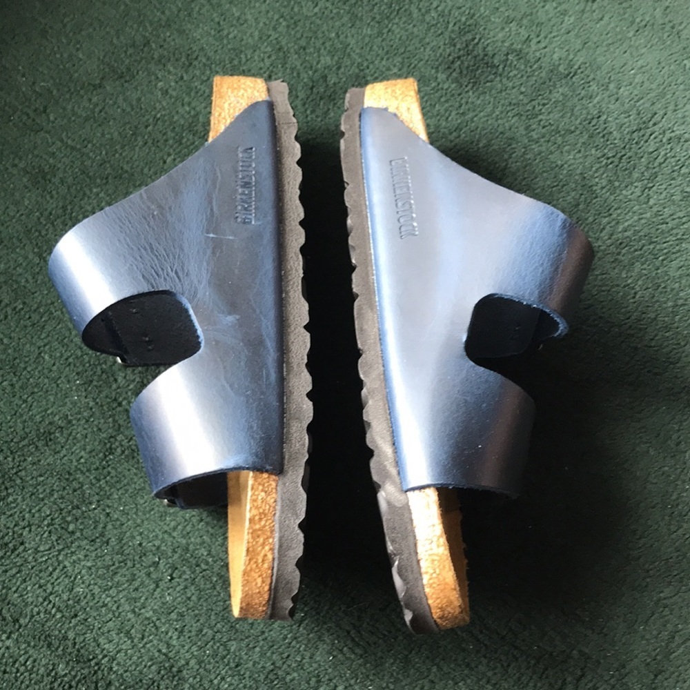 New Birkenstock Soft Footbed Navy Leather sz 37 or 41. Size 6 or 10 - Picture 6 of 17